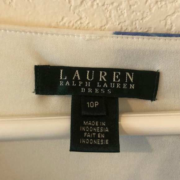 2/40$ Ralph Lauren white and blue floral dress - Picture 2 of 5